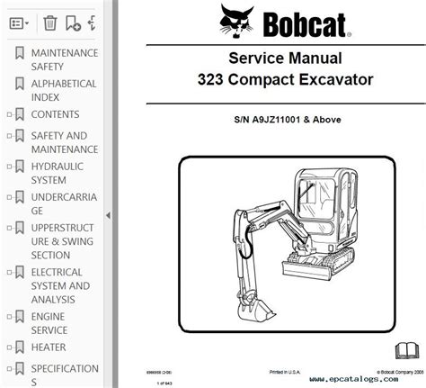 bobcat 323 mini excavator|bobcat 323 service manual pdf.